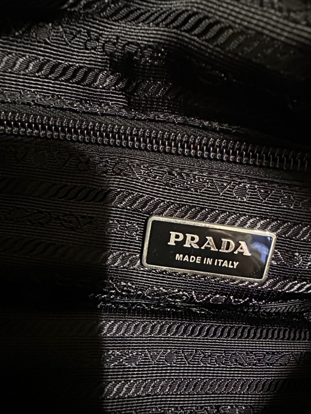 Prada Black Nylon Messenger Bag with Logo Plaque - Picture 13 of 16
